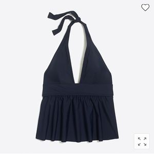 J. Crew Factory Halter Peplum Tankini Top